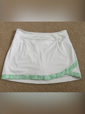 adidas White Skirt with Green Trim